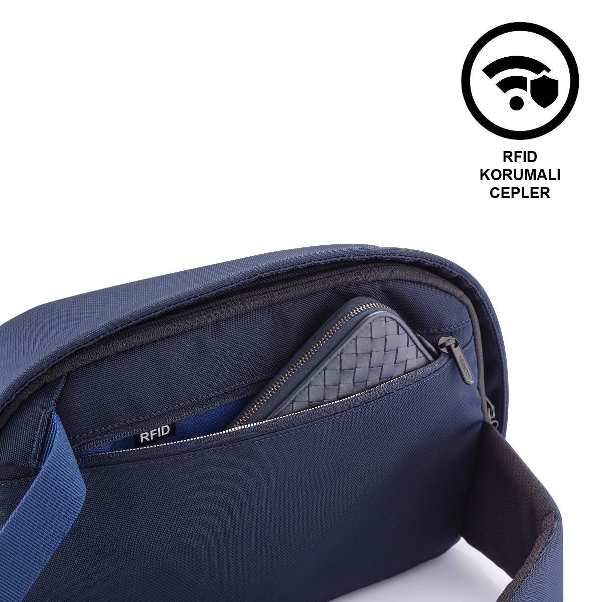 Image of XD Design Bobby Sling Usb Şarj Girişli Çapraz Omuz Çantası Lacivert