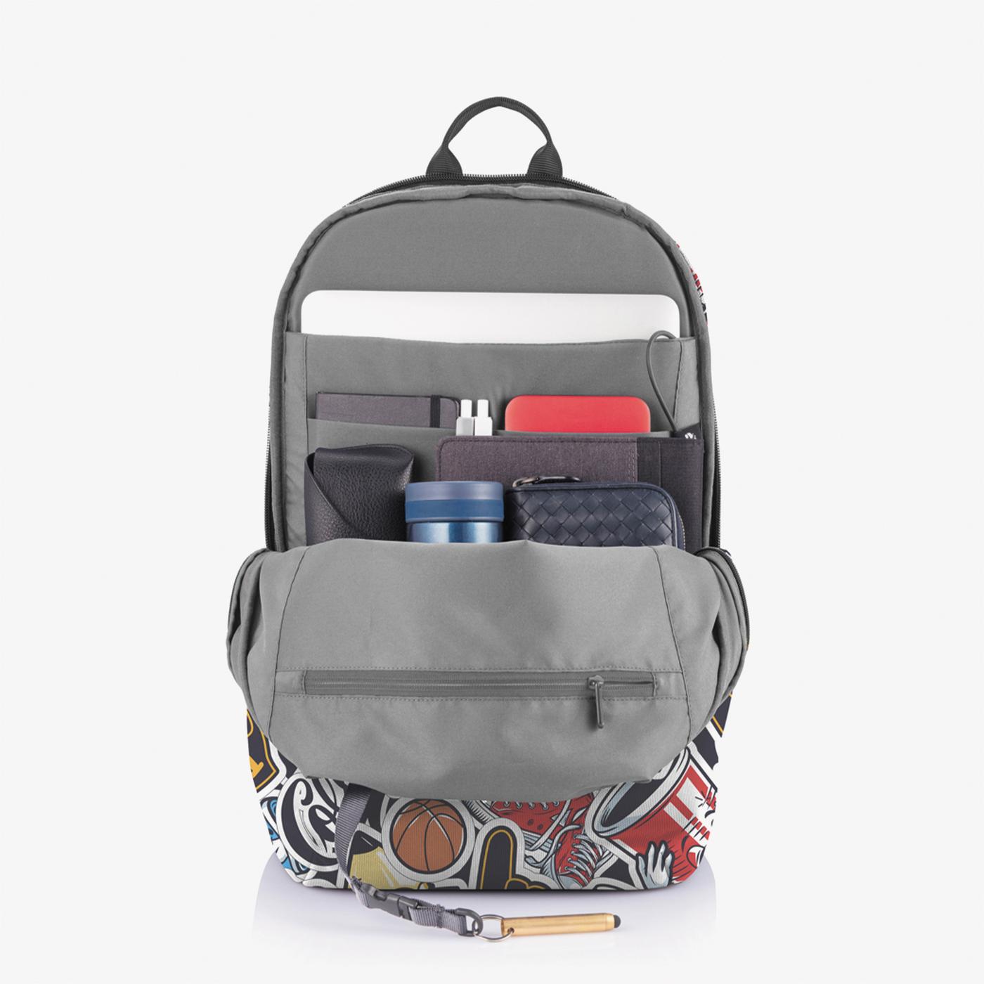 Image of XD Design Bobby Soft 15.6'' Inç Suya Dayanıklı Hırsızlık Önleyici Usb Girişli Körüklü Sırt Çantası Çok Renkli